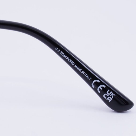 Tom Ford FT5943-B 003 Eyeglasses Black/Gold 56mm Aviator Frame, Blue Light Block - Picture 9 of 9